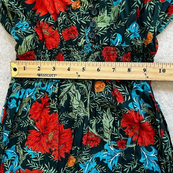 ABEL THE LABEL Midi Fantasy Tropical Dress Size XS Romantic Feminine Pretty - Picture 7 of 10